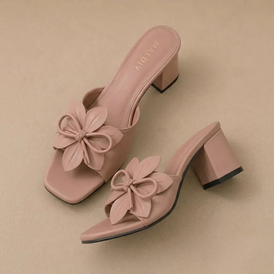 Rosé Bloom Heels Pink