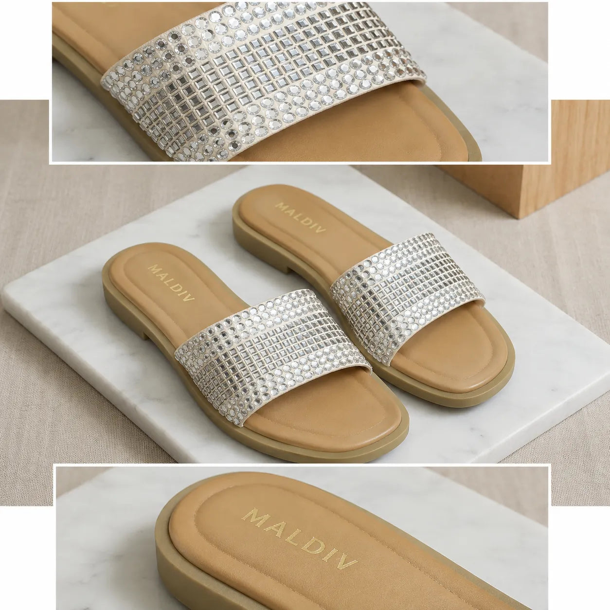 Crystal Luxe Slides