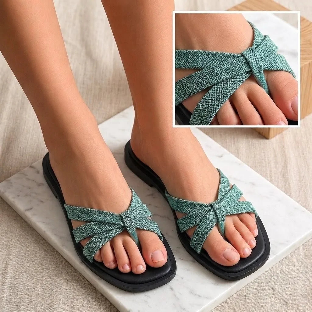 AMARA LUXE SLIDES SAGE GREEN