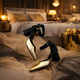 Golden Grace Heels