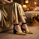Golden Grace Heels