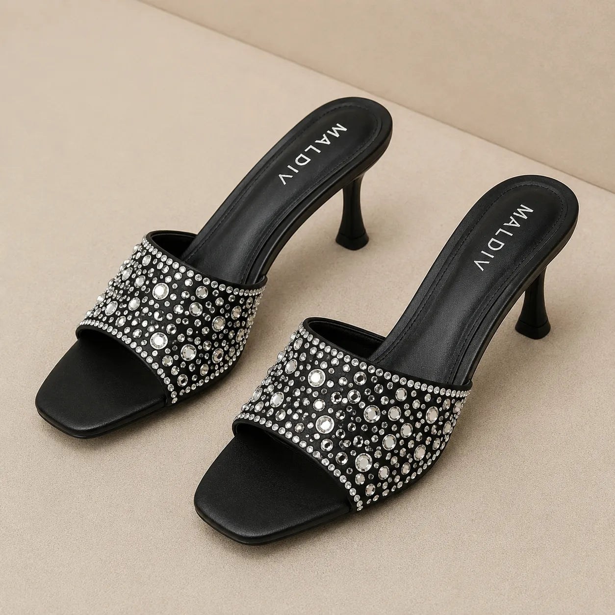 Crystal Charm Heels
