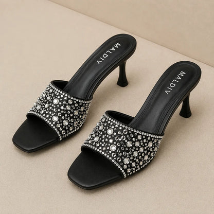Crystal Charm Heels