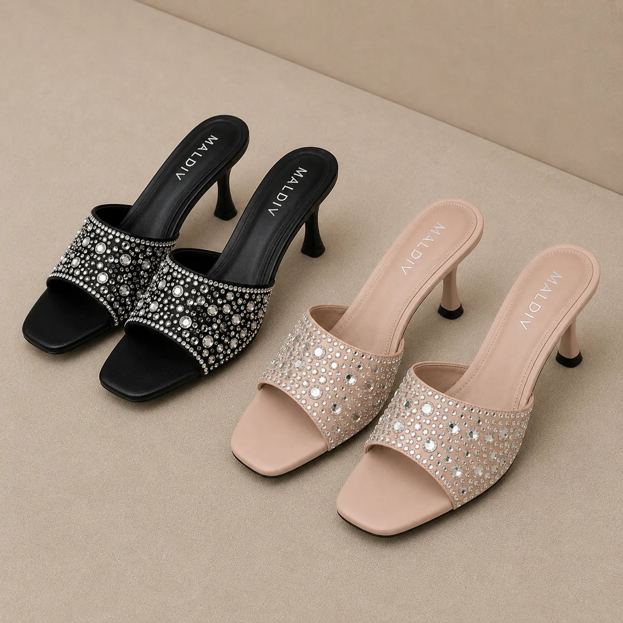 Crystal Charm Heels