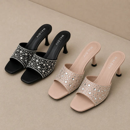 Crystal Charm Heels