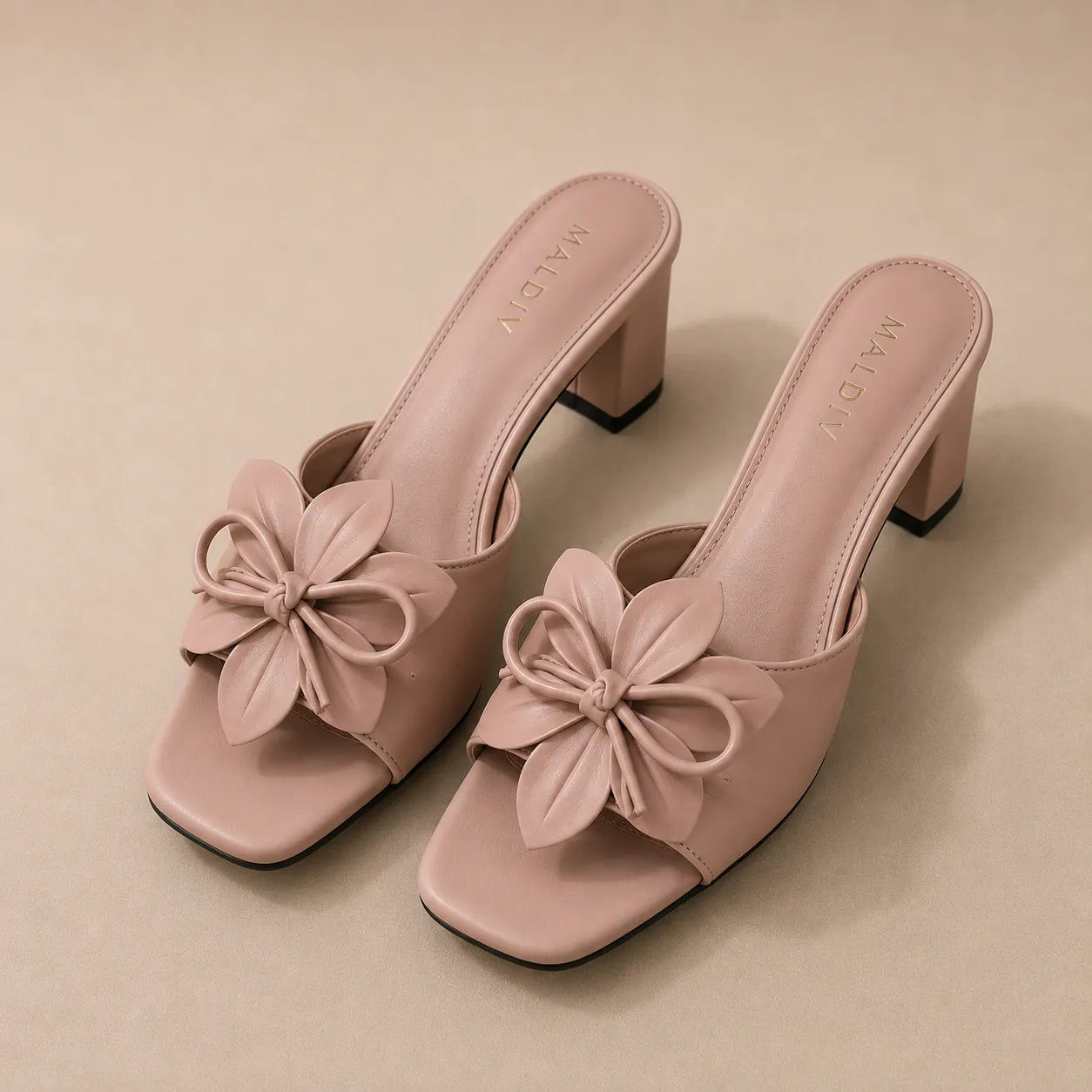Rosé Bloom Heels Pink