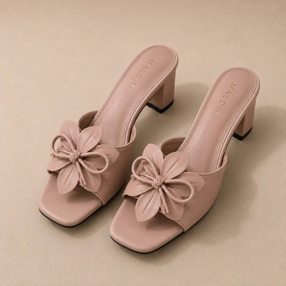 Rosé Bloom Heels Pink
