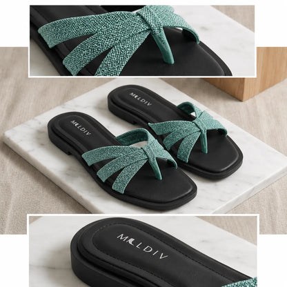AMARA LUXE SLIDES SAGE GREEN
