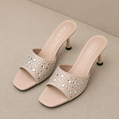 Crystal Charm Heels