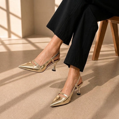POINTED SLINGBACK HEEL